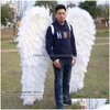 Party Decoration High Quaity Luxury White Ostrich Feather Angel Wings Wedding Home Bar Diy Props Trevlig skytte Ems Drop Delivery Gar Dhaoa