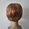 Синтетические парики Парики для косплея Fei-Show Man Wig Синтетическое термостойкое волокно Короткие волнистые волосы Мужской парик Черный/Темно-коричневый/Светло-коричневый/Цвет изображения 240328 240327