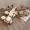 HBP Non-Brand Women Warm Fluffy Slippers New Fur Indoor Floor Slides Ladies Flat Soft Furry Platform Shoes Female Non Slip House Slippers