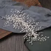 Diademi Fiori in ceramica Fasce per capelli da sposa per la sposa Perle di cristallo Fasce per capelli Donne Forcine per capelli Copricapo da sposa Accessori per gioielli per capelli Y240319