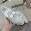 Schoenen HBP Niet-merk witte bruiloft glitters diamanten bovenste strik modieuze stijlvolle loafer voor heren