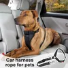 Colliers de chien ceinture de sécurité pour la voiture harnais chiens portables harnais de tête de tête