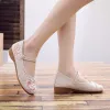 フラットVeowalk Jacquard Cottoned Women Ballet FlatsソフトボトムエレガントなレディースカジュアルストラップBallerinas Chinese Style Shoes