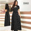 Basic Casual Dresses Womens Elegant Maxi Dress Retro Sexy Floral Dot Print Short Sleeve Boho Evening Dinner Party Hollow Out Dresses Robes 24319