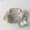 Conjuntos de roupas de uma peça roupas de bebê menina conjuntos de roupas de bebê recém-nascido menino manga longa irmão mais novo macacão macacão de bebê menino conjunto c24319