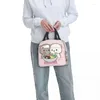 Storage Bags Cartoon Mochi Cat Peach And Goma Box Women Resuable Leakproof Cooler Thermal Food Insulated Lunch Bag Kids School Children