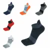 Мужские носки, хлопковые чулочно-носочные изделия с пятью пальцами, удобный спортивный носок, короткие лоскутные мужские полосатые уличные носки