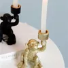 Bougeoirs amusants en forme de singe, pour mariage, fête d'anniversaire, ornement, chandelier, livraison directe