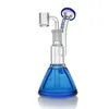 Freezable bubbler glycerin Bongs hookah freezable chilled colorful heady glass bong smoking water pipe mini oil rigs 7 inches