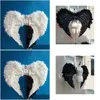 Party Decoration Costumed High Quality Unique Black Angel Wings Cosplay Stage Show Shooting Dispicals Props Fairy EMS Drop Delivery H DHDQP