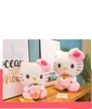 工場の卸売30cmキティキャットぬいぐるみおもちゃのアニメーション甘い円錐形の猫人形の子供のお気に入りのギフトを囲む