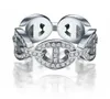 Lyxiga damer design ring mode diamantring emalj damer män designer brev guld ring damer fest bröllop par gåvor