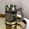 Kubki Viking Beer Mug Mug Whisky Tankard 600 ml kawa Cool Barrel Cup Antique Men's for Party