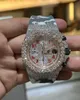 Luksusowe zegarek zegarków dla męskich mechanicznych modyfikowanych bioder Hip Hop Gra Down Moissanite Diamond Men Top Brand Swiss Designers Wristwatch
