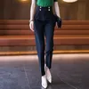 Vêtements et capris Pantalon de couture skinny pour femme Leggings Bureau Femme Sarouel Slim Travail Taille haute Tenues Coton 240309