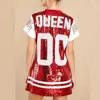 Oem Odm Service Round Neck Short Sleeve Sequin Dress t Shirt Custom Sparkling Letters Words Jersey for Women