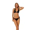 Best Quality Bikini Set Two-pieces Swimwear Women Solid Color Black White Designed in Spain Wholesale