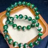 Bracelets à maillons Bracelet à Quartz de jardin vert naturel femmes à la mode Reiki guérison élastique Yoga énergie Bracelet bijoux cadeau 9/10/12MM