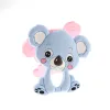 Necklaces Wholesale 10pc Koala Silicone Baby Teether Animal Bear Bpa Free Newborn Teething Necklace Pendant Accessories DIY Christmas Gift