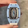 Mechanical Watch Leisurerm07-01automatic Richa Business Mill Watch Blue Ceramic Tape Women's