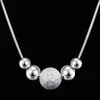 Pendant Necklaces Charms wedding party silver color cute lady bead women necklace jewelry fashion beads chain LN019L2403L2403