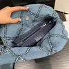 designer bag 22bag Garbage bag women's bag Denim Shopping Bag Tote diamond gingham bag top quality on tote the go Shoulder crossbody bag