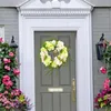 Decorative Flowers Artificial Flower Wreath For Front Door Spring Summer Garland Indoor Outdoor Festival Housewarming Wedding Easter