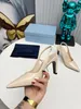 Spring/Summer Fashion Women's High Heel Sandals Pointed Open Heel Shoes Formal Dress Height 8.5cm Leather Bottom Frame 35-42