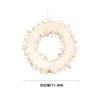 Decorative Flowers White Plume Wreath Hanging Garlands Simple Style Halloween Home Decor Welcome Window Props For Bedroom Year Bar Garden