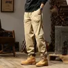 Men's Pants Spring Autumn Zipper Pockets With Elastic Proud Solid Pleated Casual Sportswear Ankle Tied Lantern Trousers Vintage