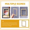 إطارات 6 pcs diy plain po prot frame wooden picture for crafts model miniature house kit micro scener