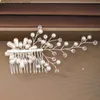 Diadèmes De Mariage Coiffure Fleur Peignes À Cheveux pour Mariée Perle Strass Peignes À Cheveux Femmes Épingles À Cheveux Diadèmes De Mariée Peignes À Cheveux Accessoires Y240319