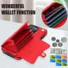 Long Lanyard Flip Leather Phone Case For iPhone 15 Pro Max 14 Plus 13 12 11 X XS XR SE 8 7 Wallet Card Holder Back Cover