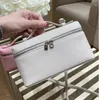 Drawstring L/P Women's Genuine Leather Bag 2024 Luxury Mini Handbag Trend Ostrich Grain Lunch Box High Quality Crossbody Cosmetic Bags