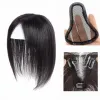 Toppers Natuurlijk onzichtbaar Zwitsers kant Toppers van echt haar voor vrouwen Haarvolume Clip-in haarstukjes Verlengingshoes Grijs haar Handgemaakt Remy