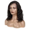 Parrucche sintetiche Parrucche corte eleganti per capelli umani per le donne 14 in onda naturale del corpo Parrucche brasiliane di Remy 13X6X1 Parrucche anteriori in pizzo sul lato destro 240328 240327