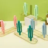 Support de séchage de rangement de cuisine, pour baguettes, ustensiles, organisateur de sèche-linge, outils, Design en forme de Cactus, égouttoir pour la maison