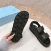 Designer feminino chinelos acolchoados nappa sandálias de couro verão luxo grosso praia slides 538