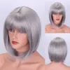 Synthetic Wigs 12 Inch Womens sexy Short straight hair wig bob wig Fashion wig Cosplay Wig Synthetic Wig 240329