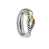 Gratis verzending DY Twisted Ring voor vrouwen 1:1 Hoge kwaliteit trouwringen man Station Cable Collection Vintage Etnische Loop Hoop Punk designer dy ring Sieraden cadeau