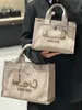 Роскошная дизайнерская сумка-кошечка Холщовая сумка-тоут Большая вместительная модная сумка для покупок Съемный плечевой ремень Сумка через плечо Пляжная сумка