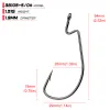 Fishhooks Proberos Fishing Hook 1/05/0# Hook Black Color Jig Big Hook Softbait Fishhook Simple Opp Bag Package