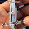 Iced Out zweifarbige Vvs-Moissanit-Diamant-Armbanduhr mit arabischer Zahl, automatisches Uhrwerk, Edelstahlgehäuse, Hip-Hop-Uhr für Herren