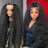 Synthetic Wigs Synthetic Wigs Cheap 13x4 13x6 Deep Wave HD Transparent Lace Front Human Hair Wigs Malaysian Wet And Wavy Curly 4X4 Lace Closure Wigs For Women 240329