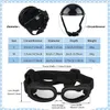 ATUBAN Capacete para Cão Pequeno Óculos de Proteção UV Óculos de Sol para Cães de Estimação Óculos para Motocicleta Chapéu de Segurança Duro com Ajustável 240305