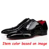 Louboutin Christian Red Bottoms Luxury Men Dress Shoes Loafers Designer Sneakers Lace-ups Suede Patent Leather Rivets Slip-Ons Mens Greggos Party Wedding【code ：L】Big Size 50