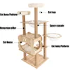 54in Tree - Multi-level Furniture Activity Center Scratching Posts Stand Condo Funny Toys Cat Climbing Tower with Plush for Kittens Pet Play House