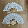 Decorative Figurines Lace Fan Home Decors Fanss Vintaged Wedding Cotton Handmade Handheld