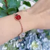 디자이너 Cleef van Four Leaf Clover Bracelet Seven Star Ladybug 925 Sterling Silver Plated 18K Gold Lucky Luckybug Five Flower Bracelet