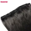 Pièce Chocala Brésilien Remy Extensions de Cheveux Humains clip dans les cheveux 20 "28" 120g 3pcs Ensemble